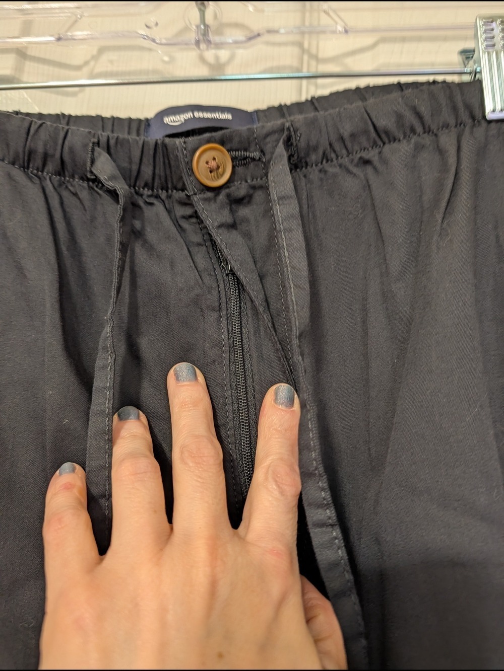 Amazon Essentials Black Wide Leg Pants Drawstring - Picture 4 of 7